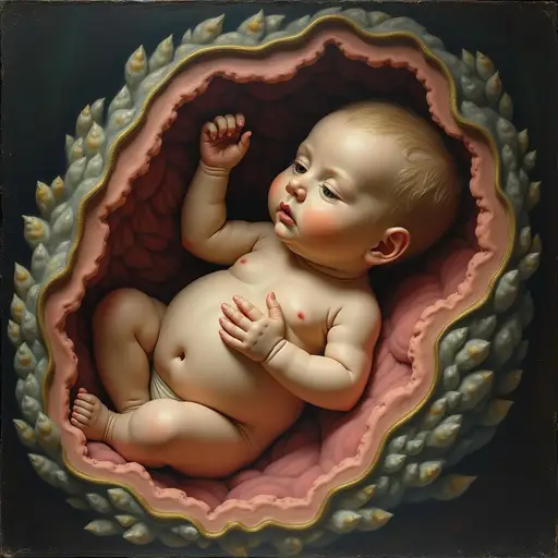 The Face Of The Baby In The Mother