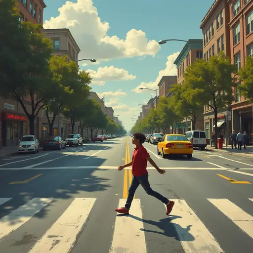 Cross The Street! Walk On The Street!