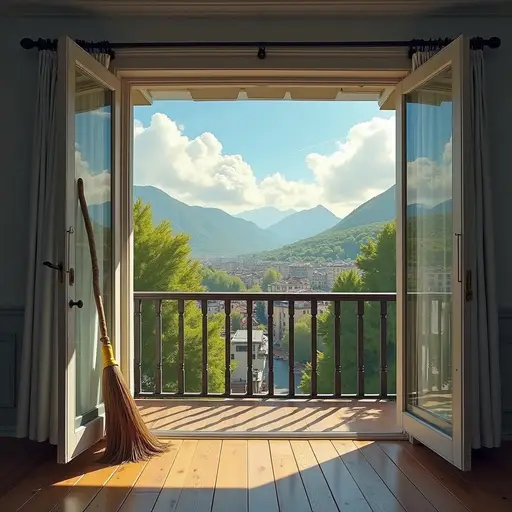 To Sweep the Balcony with a Broom
